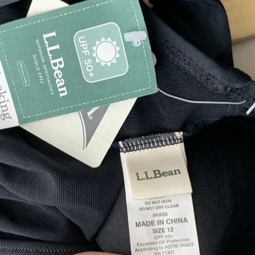 L.L. Bean Black One-Piece Twist Front Swimsuit